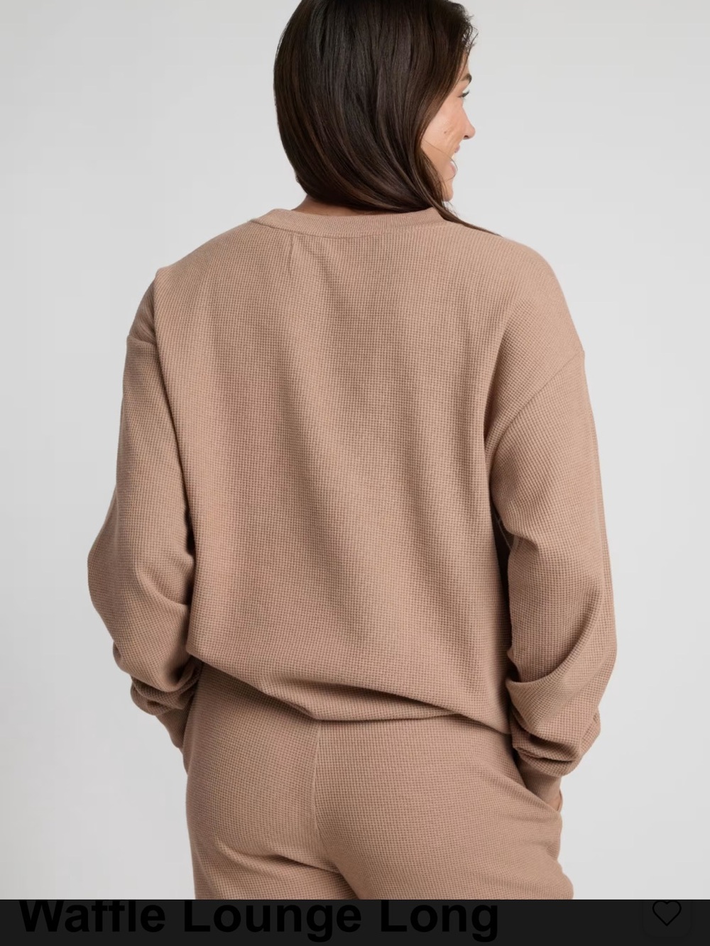 Comfrt Cozy Waffle Knit Lounge Set in Camel-NEW - Picture 2 of 2
